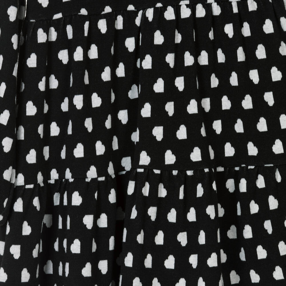 Mayoral-Черное платье с сердечками и сумка | Childrensalon Outlet