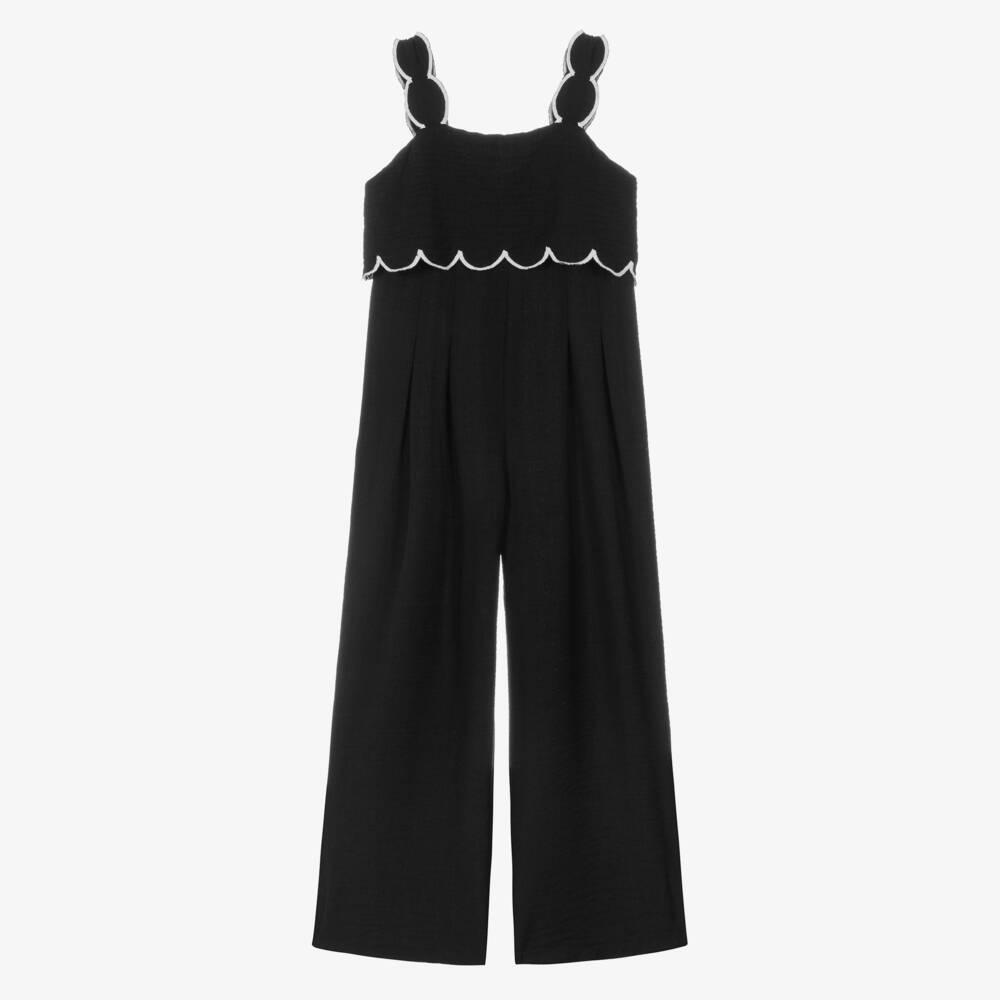 Mayoral-Girls Black Highlighted Jumpsuit | Childrensalon Outlet
