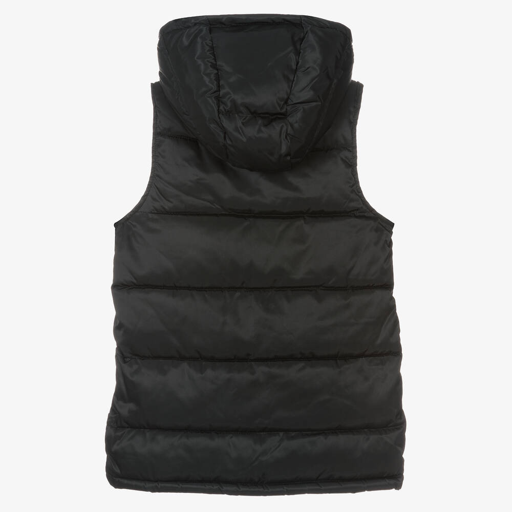 Mayoral Girls Black Hooded Gilet Jacket