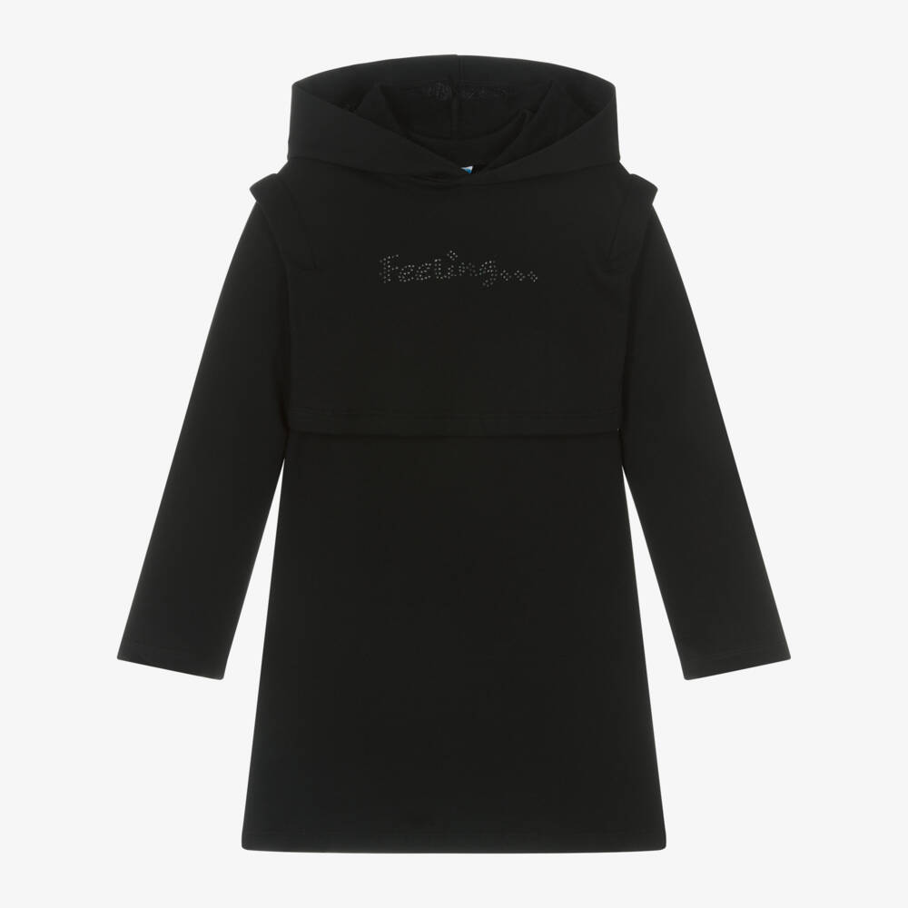 Mayoral-Girls Black Hooded Jersey Ensemble | Childrensalon Outlet