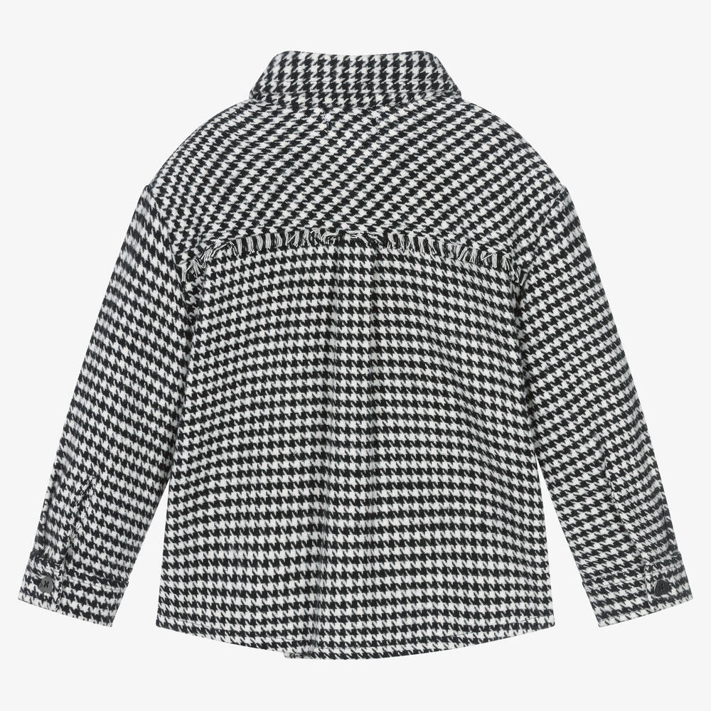 Mayoral-Черная фланелевая куртка-рубашка в гусиную лапку | Childrensalon Outlet