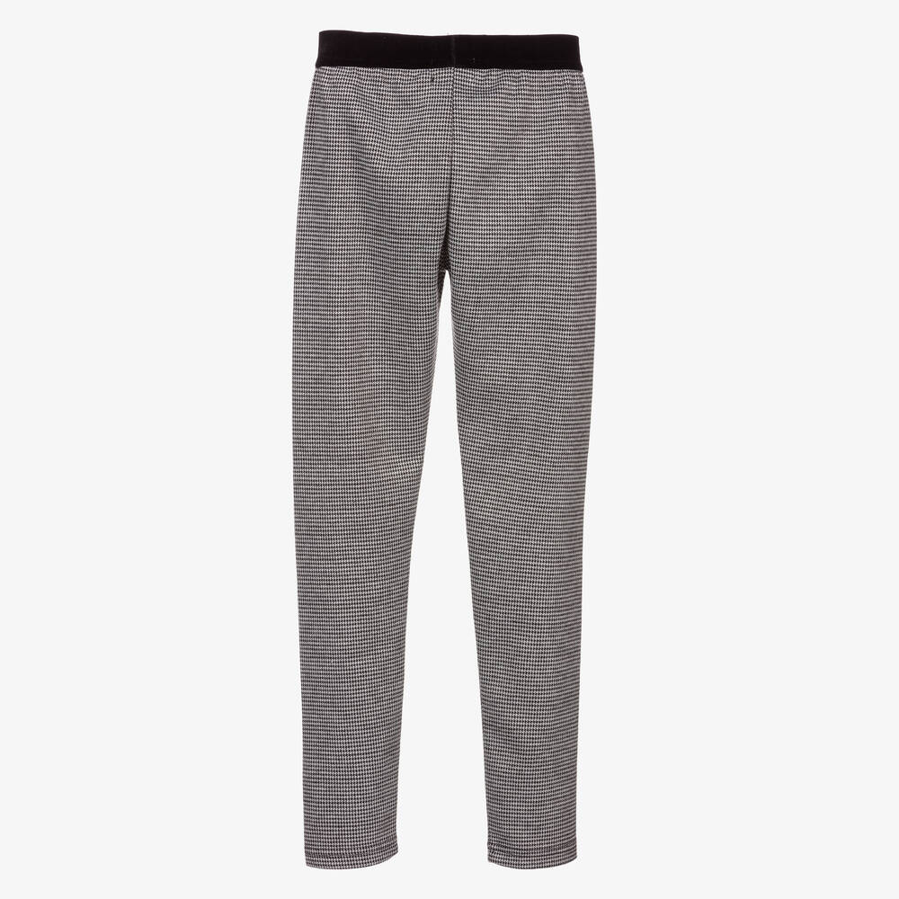 Mayoral-Черные легинсы для девочек в ломаную клетку | Childrensalon Outlet