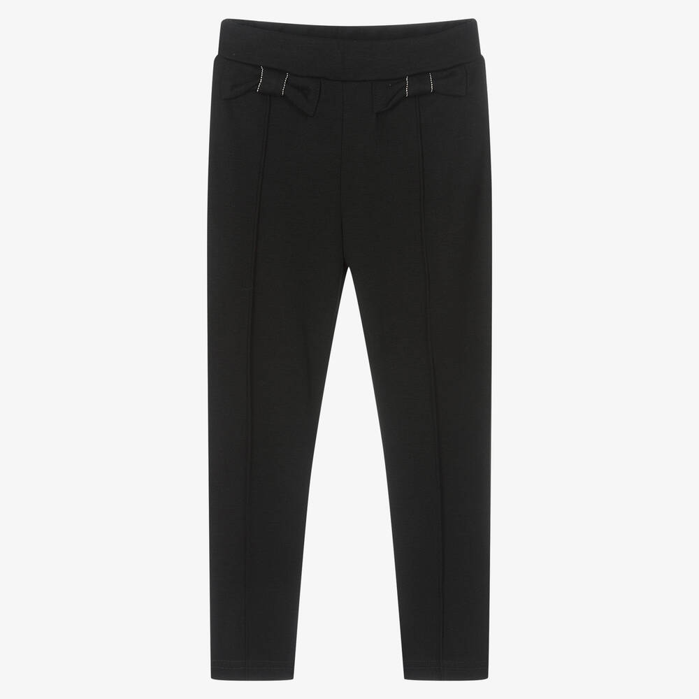 Mayoral - Girls Black Jersey Trousers | Childrensalon