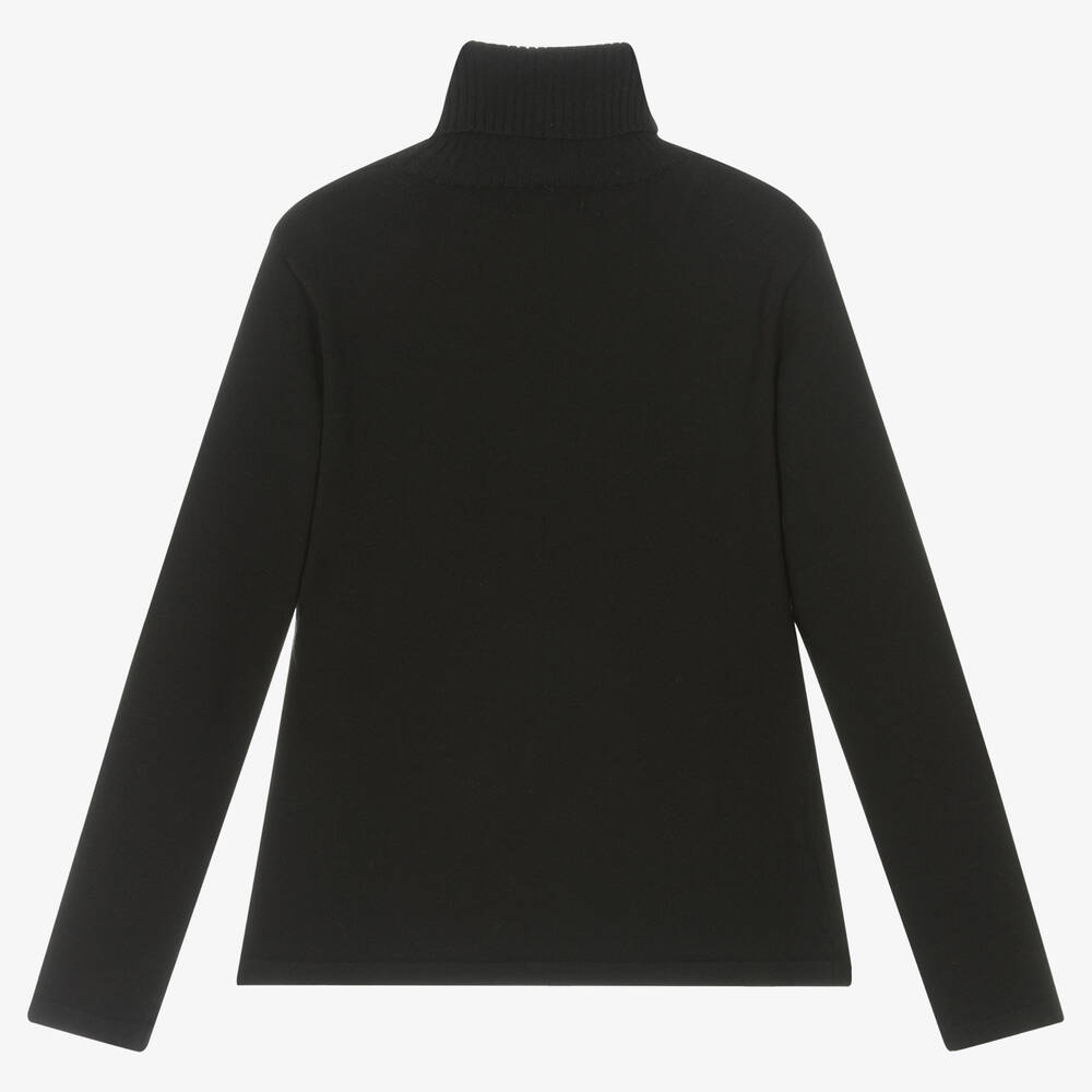 Mayoral-Черный трикотажный свитер с высоким воротом | Childrensalon Outlet