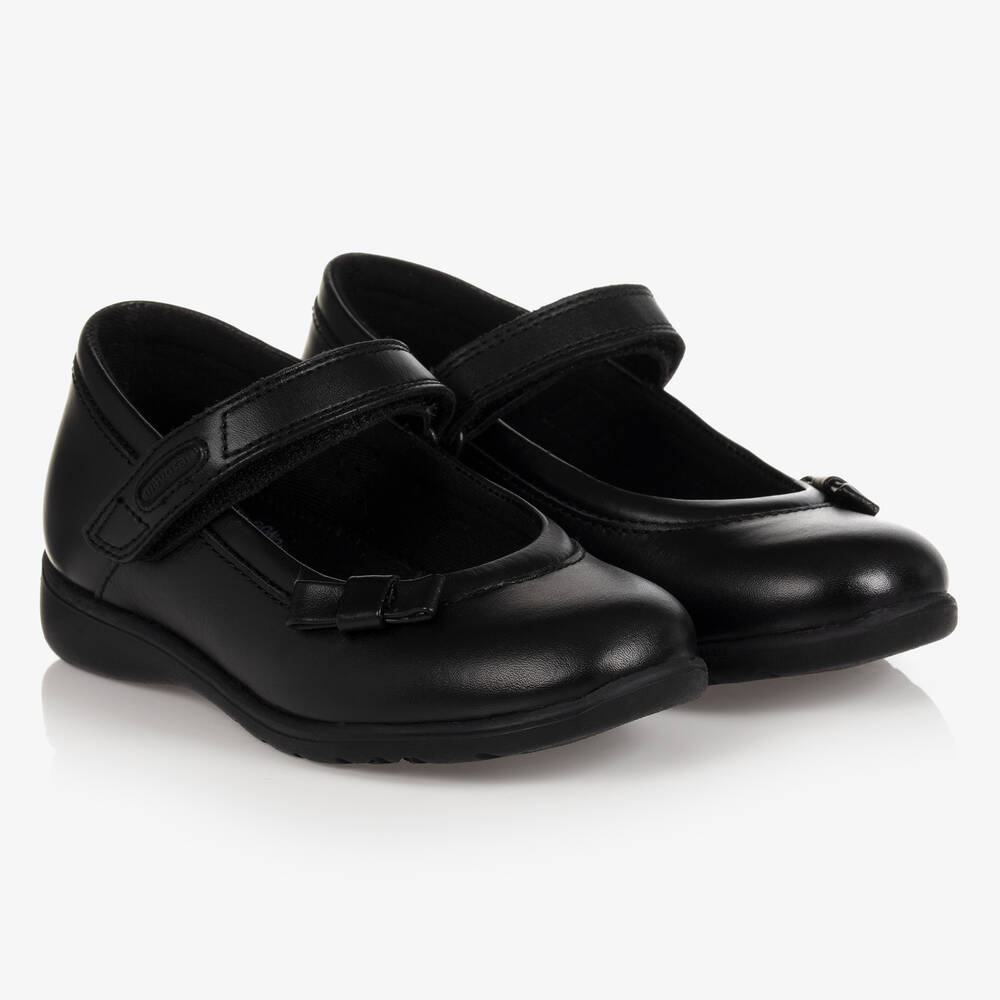 Mayoral - Chaussures cuir noir bride Fille | Childrensalon