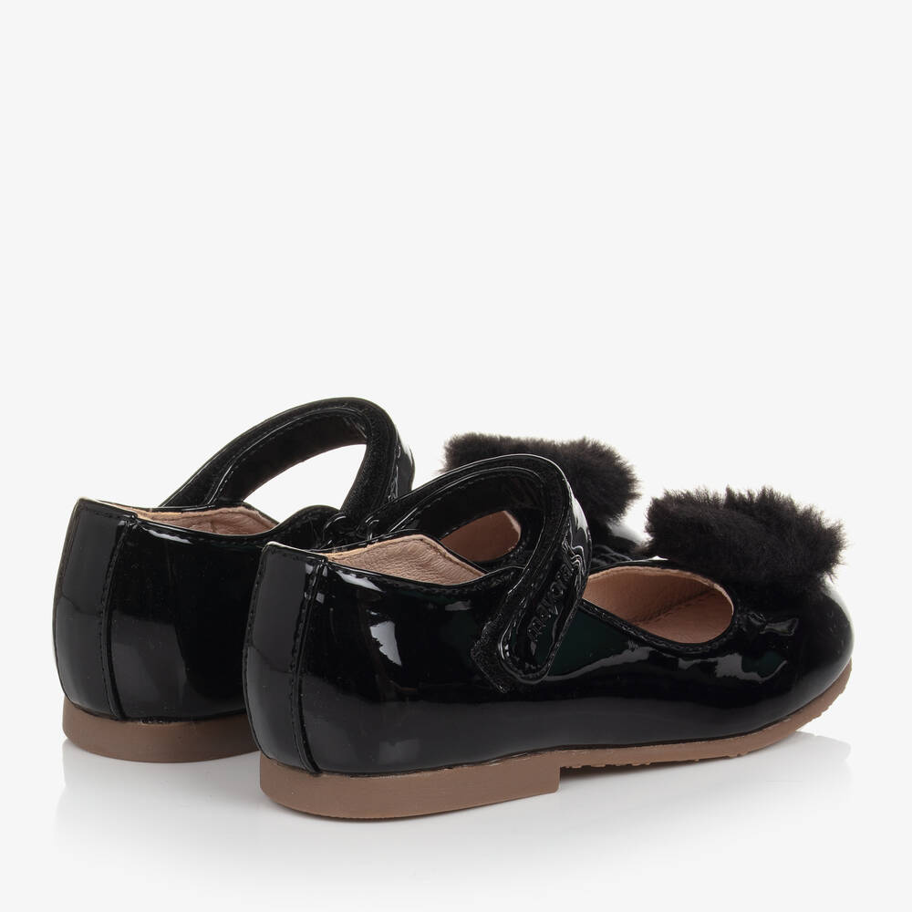 مايورال-حذاء بسيّر جلد صناعي لامع لون أسود للبنات | Childrensalon Outlet