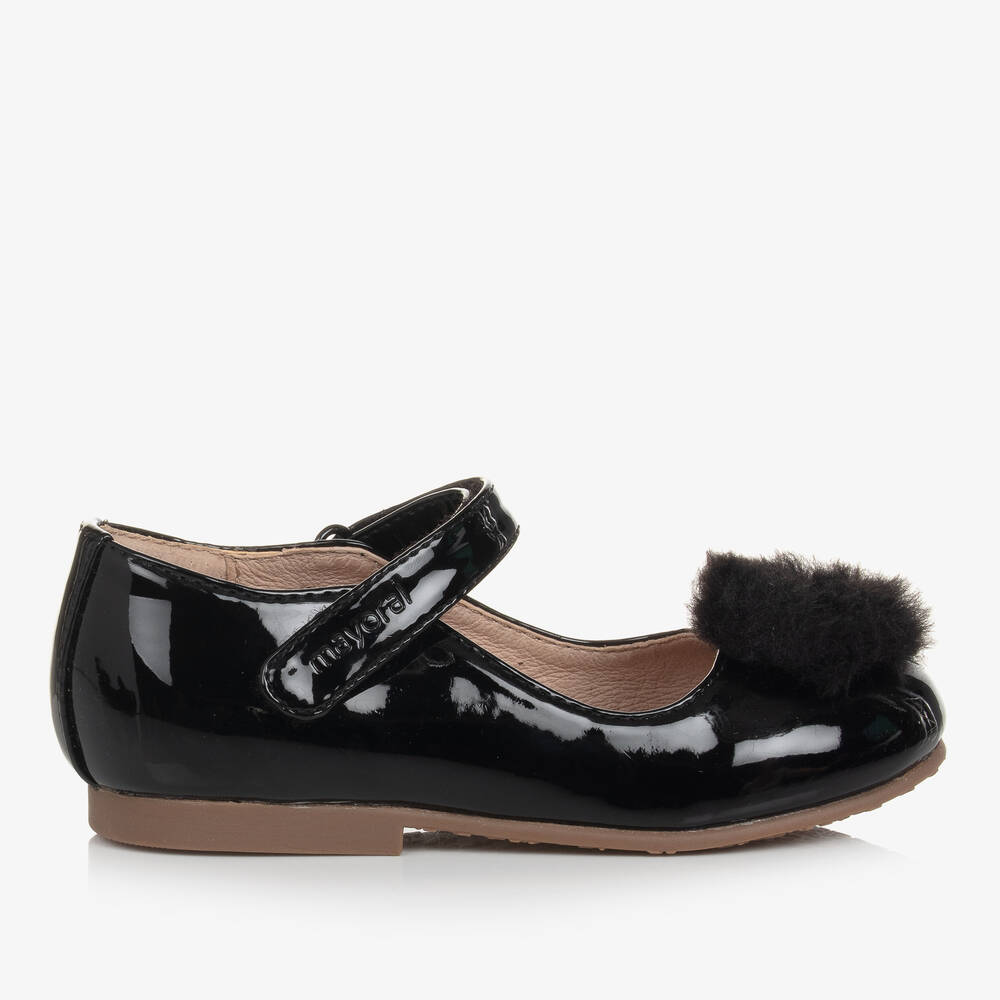 مايورال-حذاء بسيّر جلد صناعي لامع لون أسود للبنات | Childrensalon Outlet