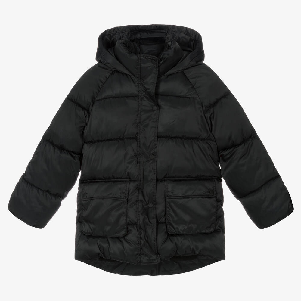 Mayoral - Girls Black Puffer Coat | Childrensalon