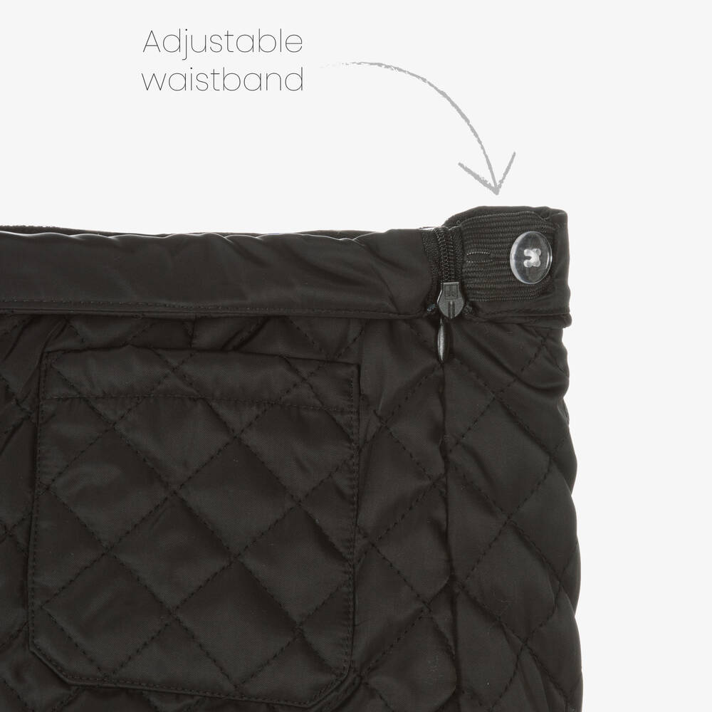 Mayoral-Черные стеганые шорты для девочек | Childrensalon Outlet