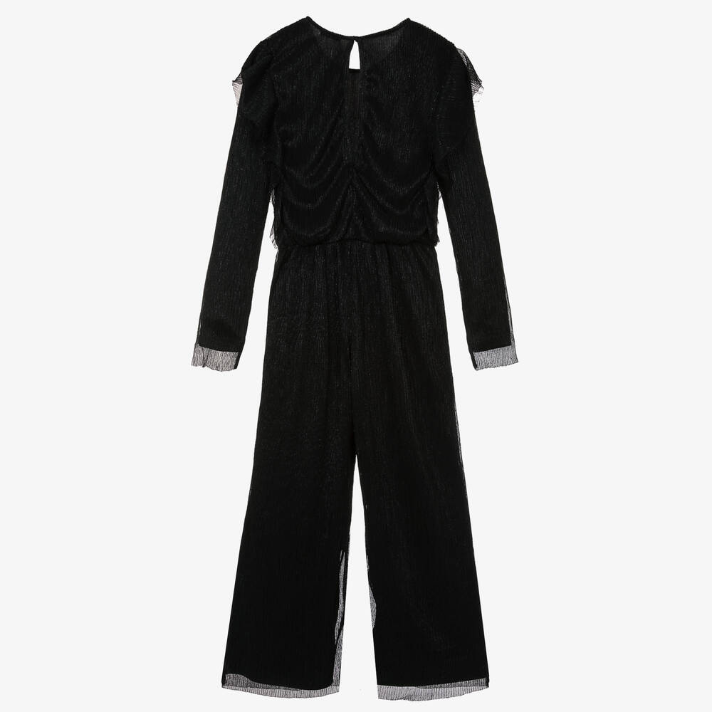 Mayoral-Черный комбинезон с блестками | Childrensalon Outlet