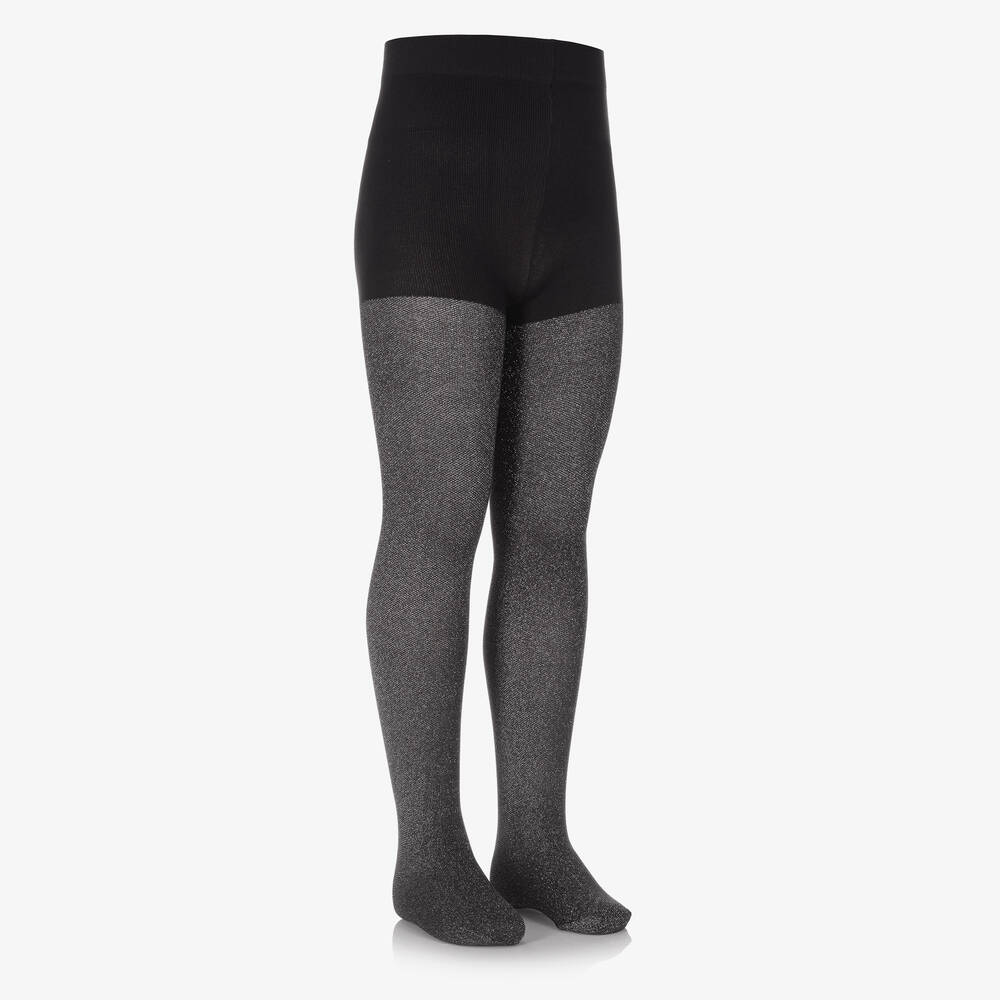 Girls black sparkly tights cheap