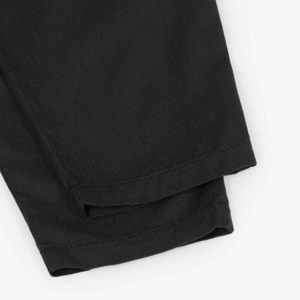 Mayoral-Girls Black Twill Wide Leg Trousers | Childrensalon Outlet