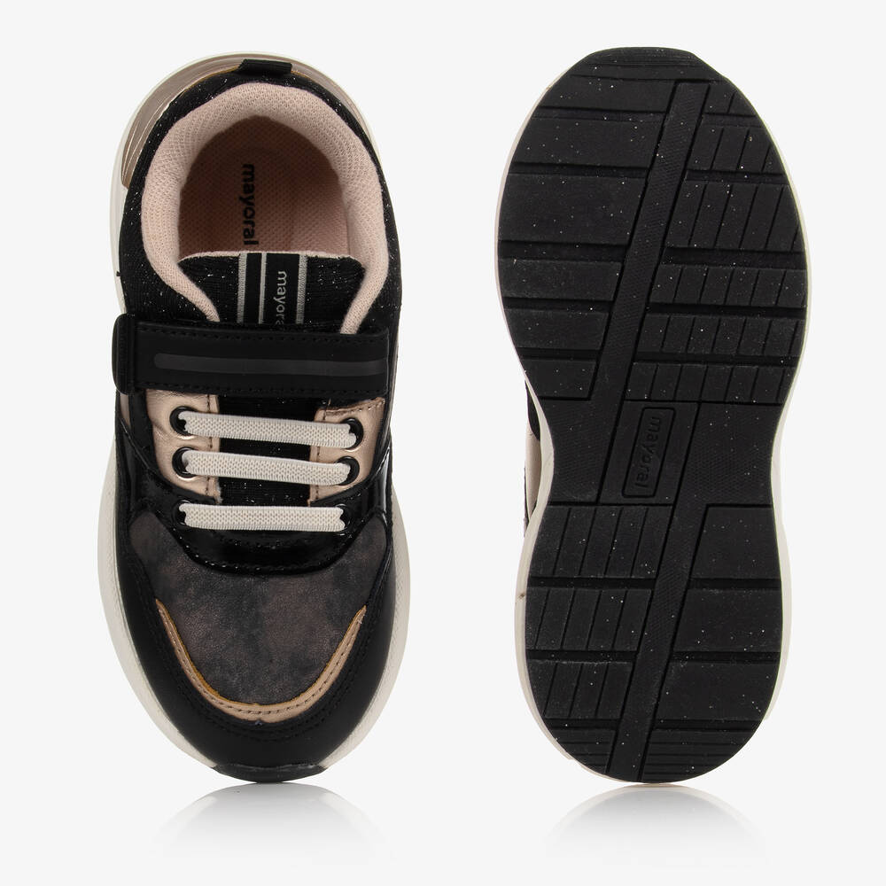 Mayoral Girls Black Velcro Trainers Childrensalon Outlet