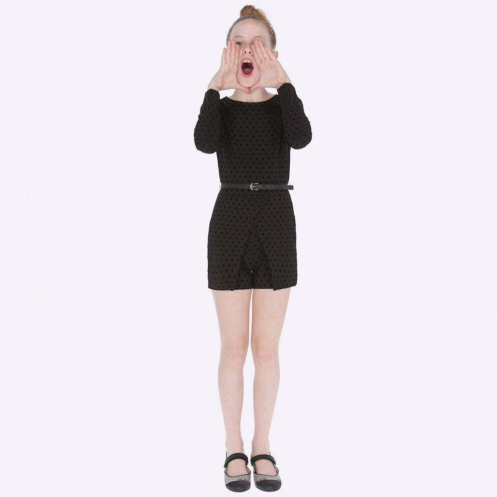 girls black playsuit