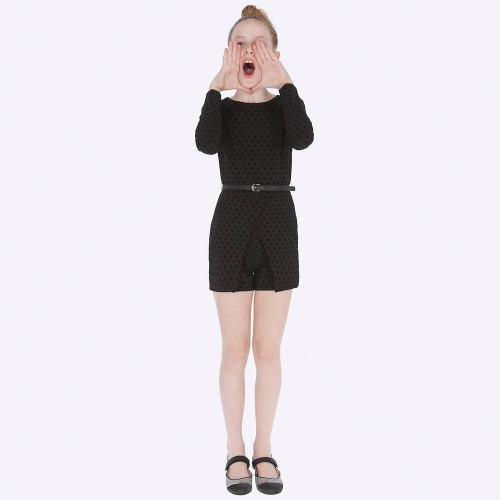 Mayoral-بلاي سوت فيسكوز لون أسود للبنات | Childrensalon Outlet