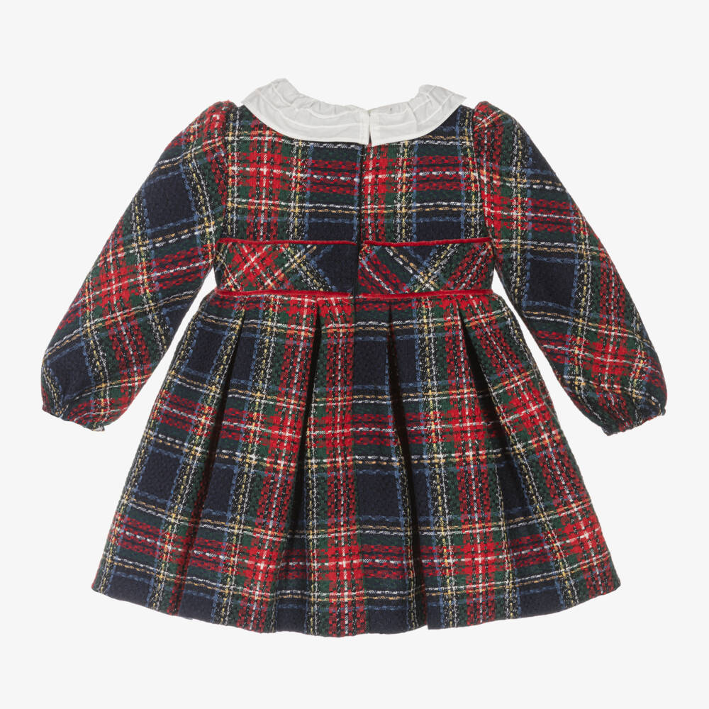 Mayoral-Girls Blue and Red Plaid Dress | Childrensalon Outlet