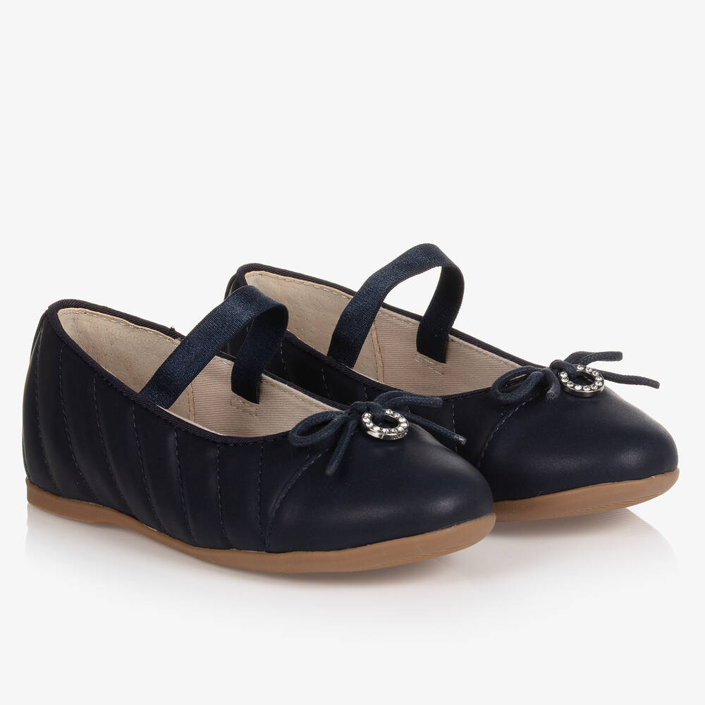 Mayoral - Girls Blue Ballerina Shoes | Childrensalon