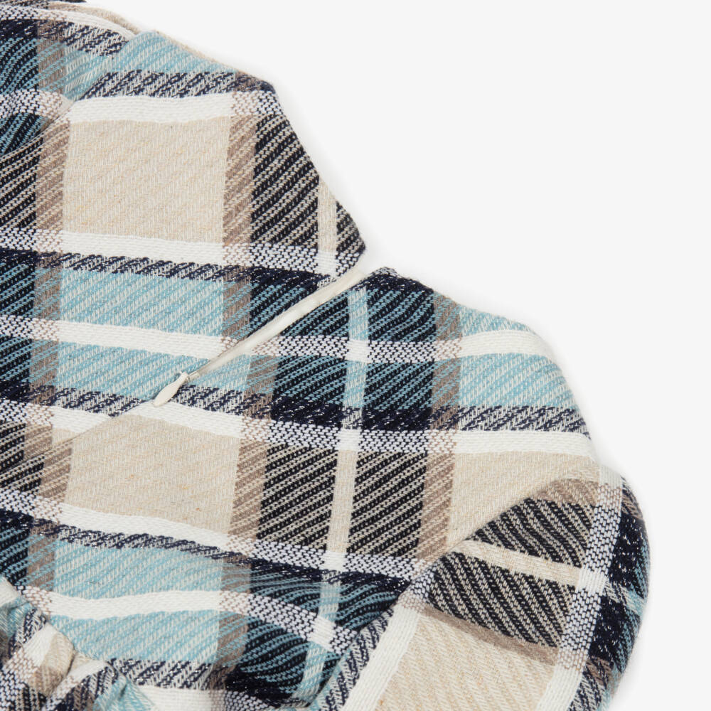 Mayoral-فستان كحلي بنقشة مربعات للبنات مع فيونكة | Childrensalon Outlet