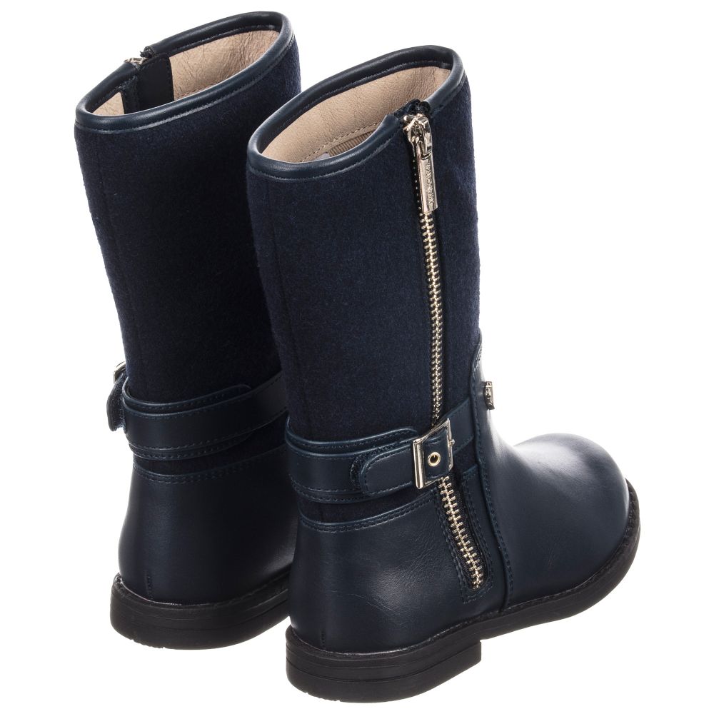 Mayoral-بوط جلد لون كحلي للفتيات | Childrensalon Outlet