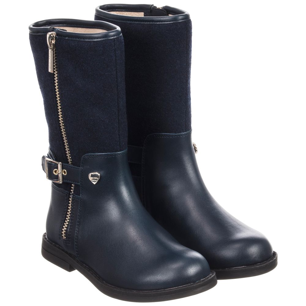 Mayoral-Girls Blue Boots | Childrensalon Outlet