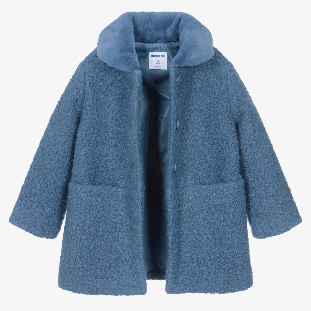 Girls boucle coat store