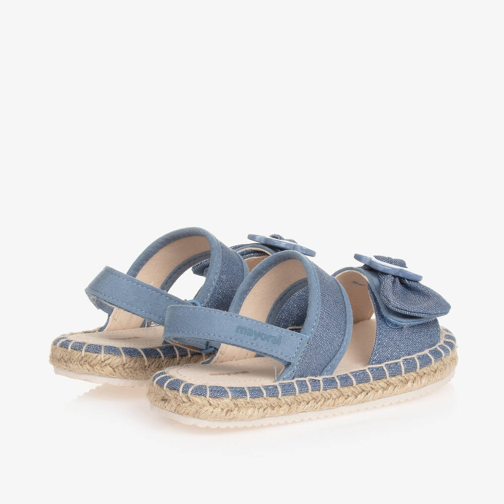 مايورال-صندل بشريط لاصق كانفاس لون أزرق للبنات | Childrensalon Outlet