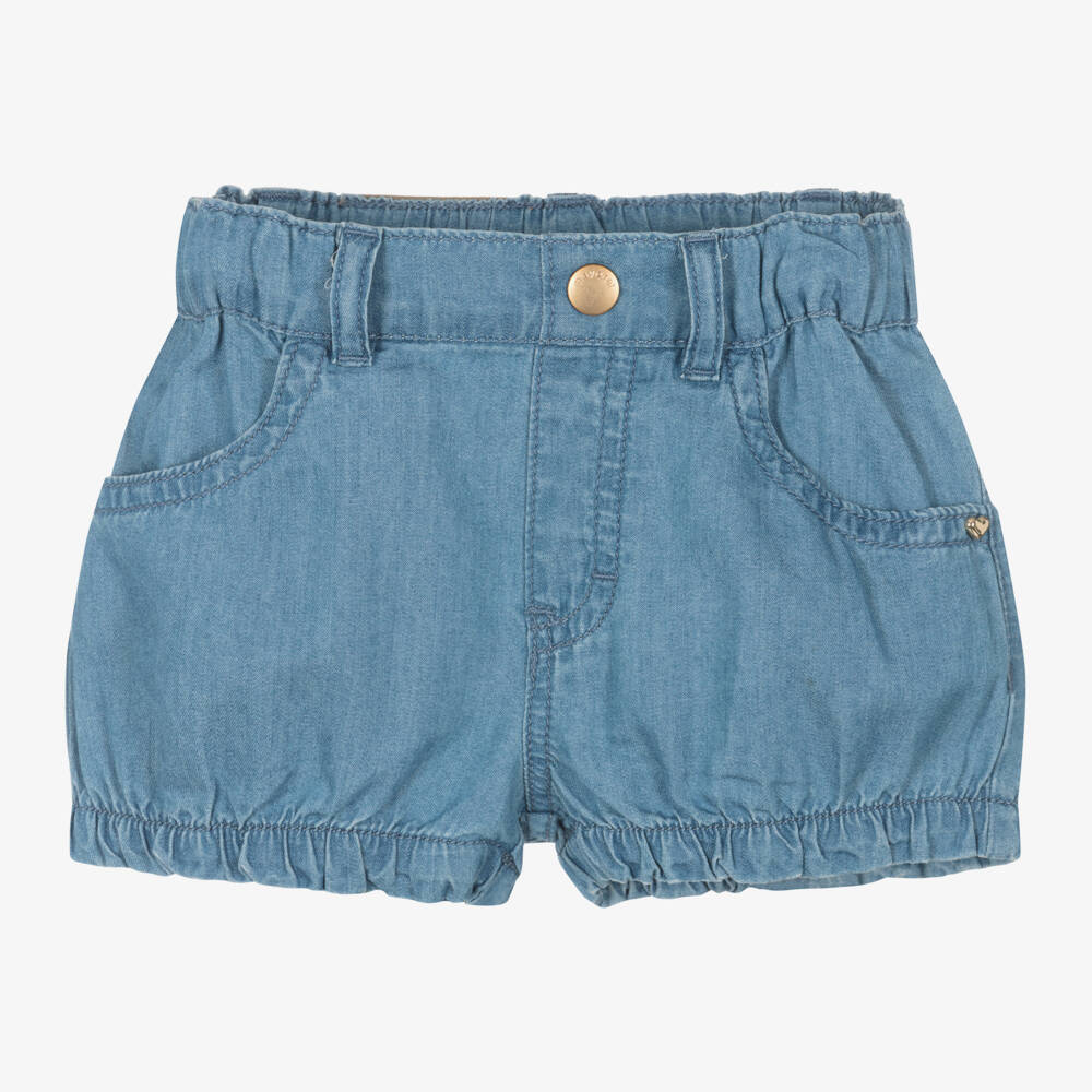 Mayoral - Girls Blue Chambray Shorts | Childrensalon Outlet