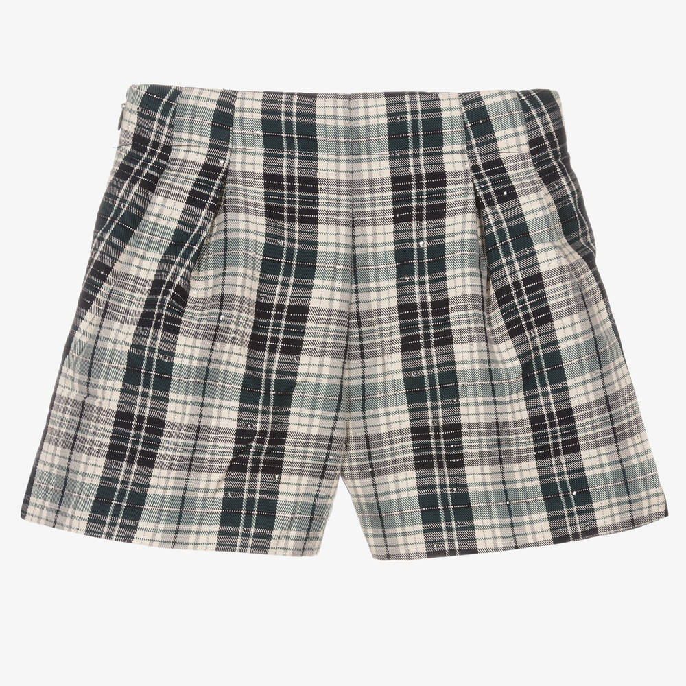 Mayoral-Шорты в синюю клетку со складками | Childrensalon Outlet