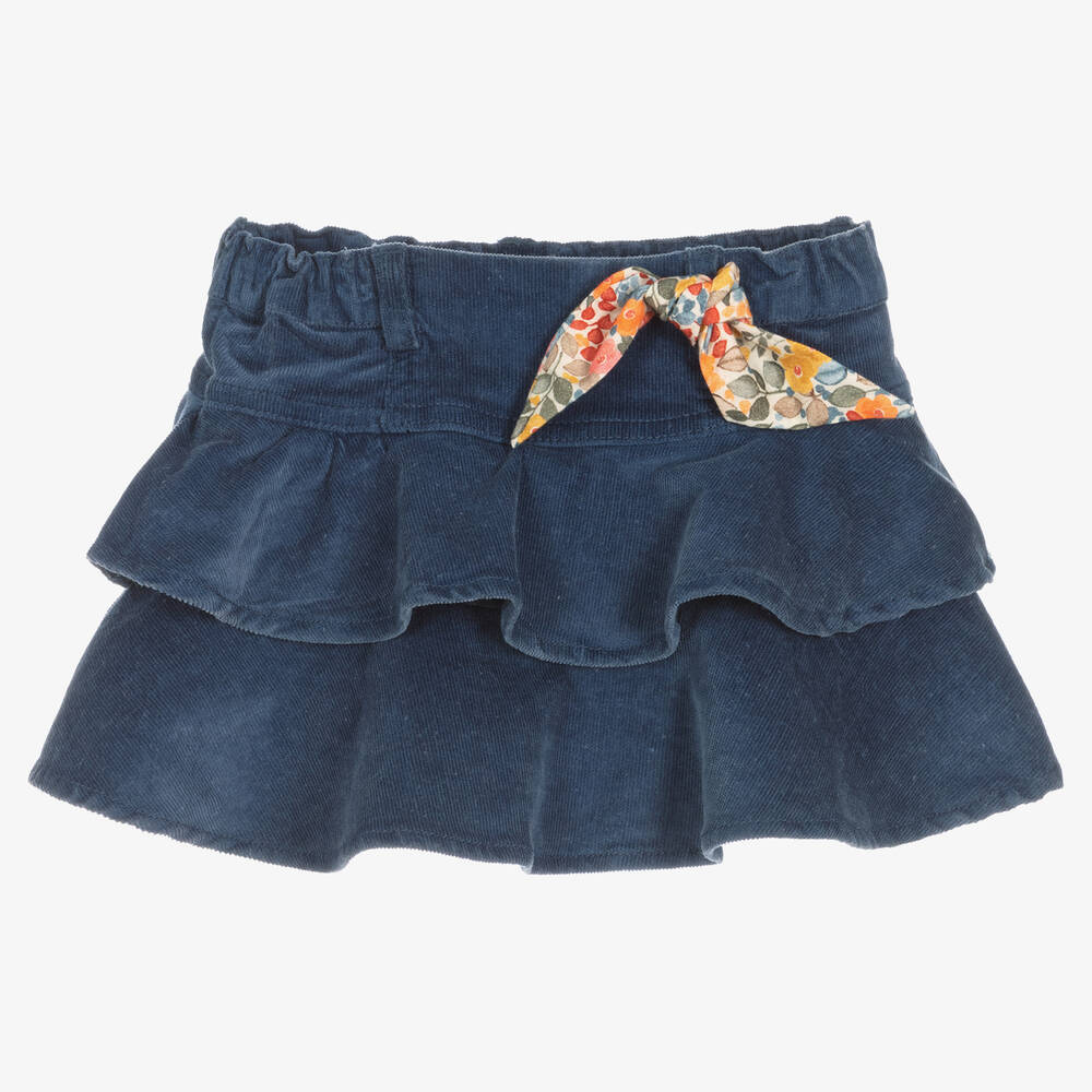 Mayoral - Girls Blue Corduroy Skirt | Childrensalon