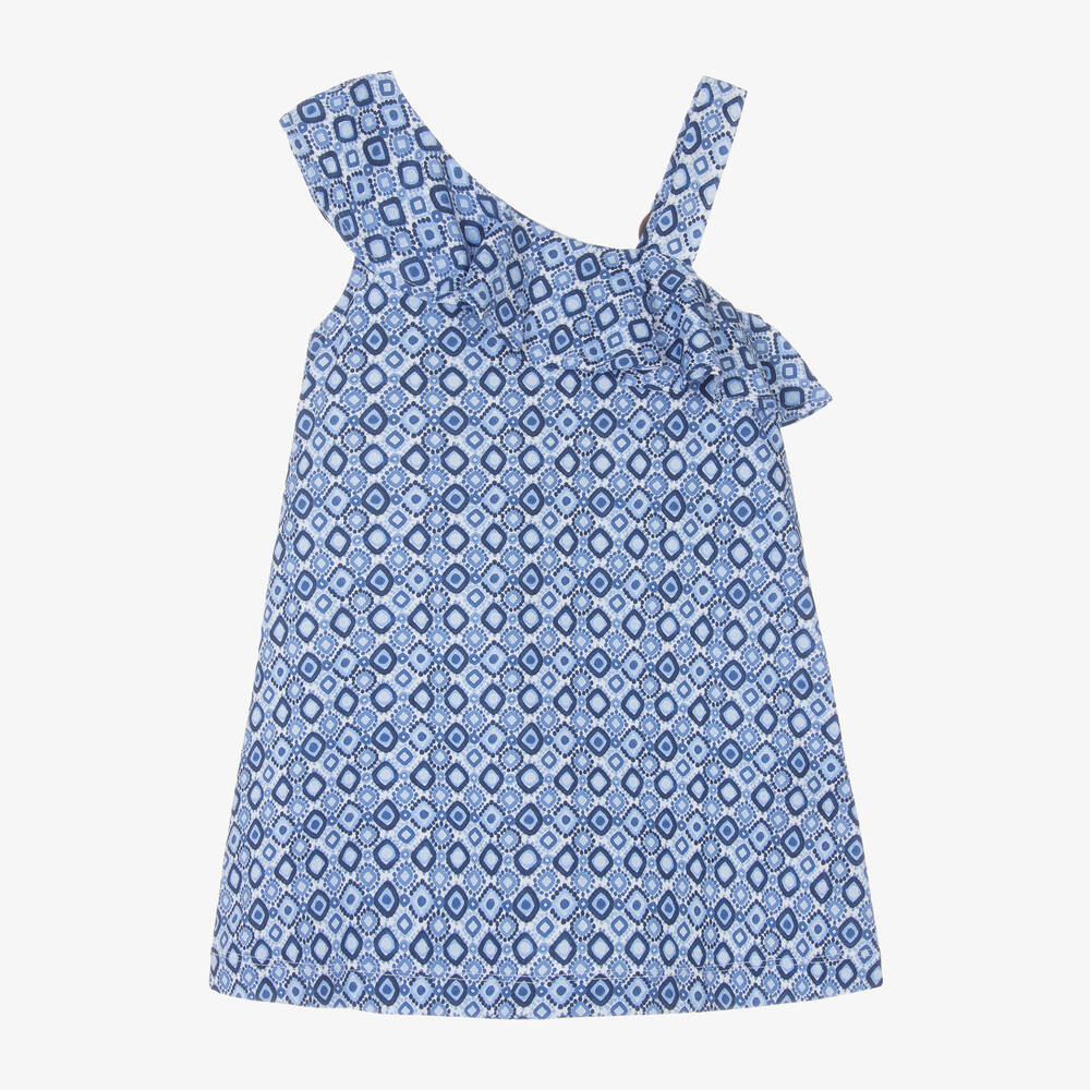 مايورال-فستان قطن لون أزرق | Childrensalon Outlet