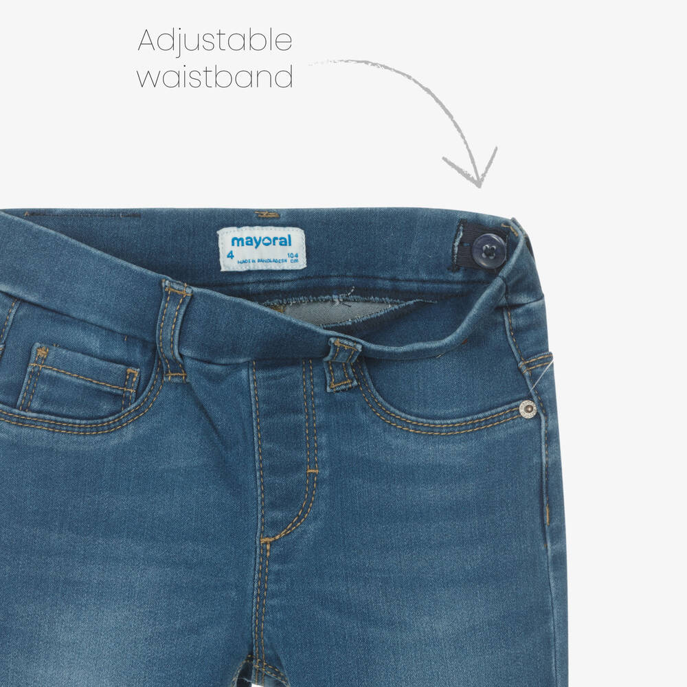 Mayoral-جيغنغز مزيج قطن لون أزرق للبنات | Childrensalon Outlet