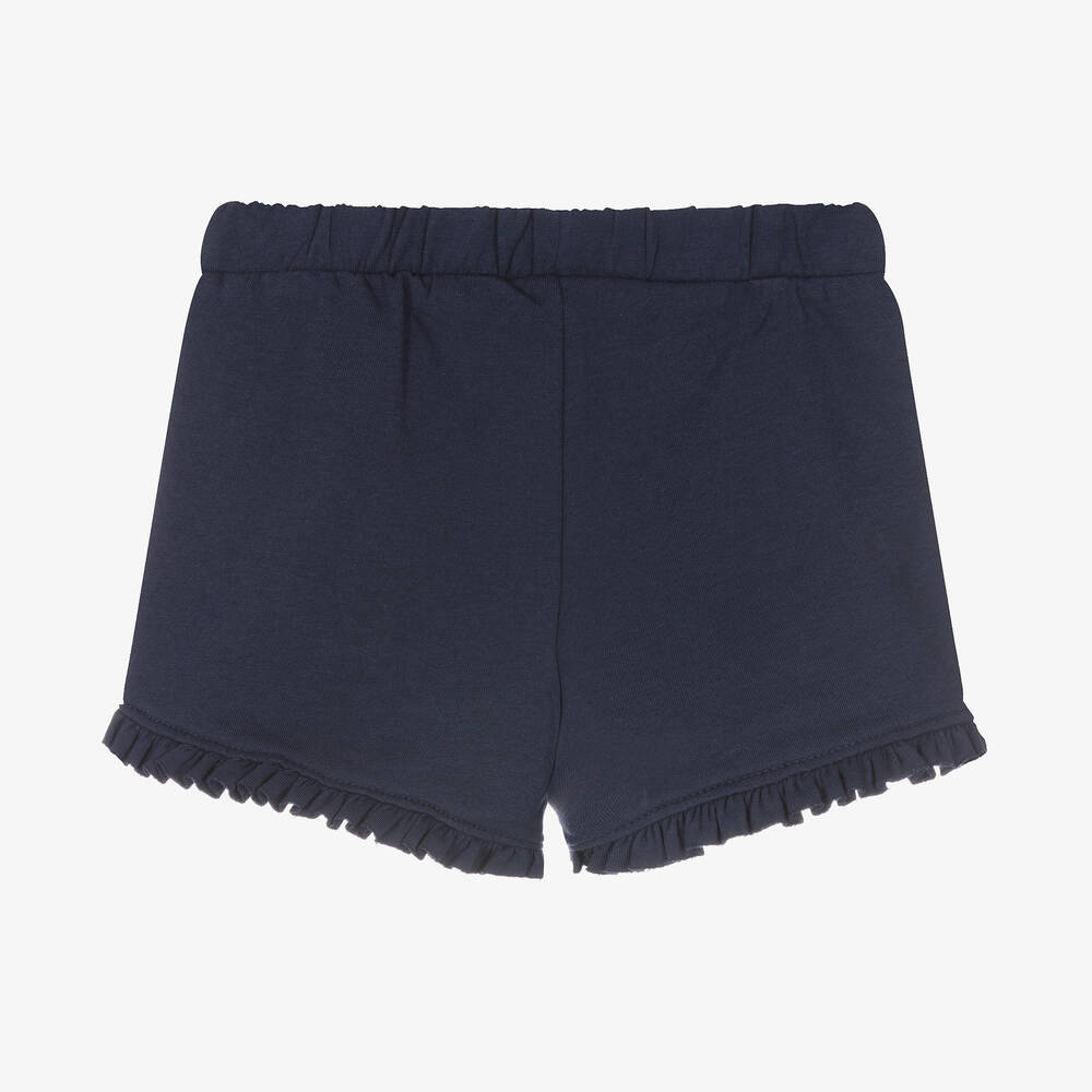 Mayoral Short bleu en jersey de coton fille Childrensalon Outlet