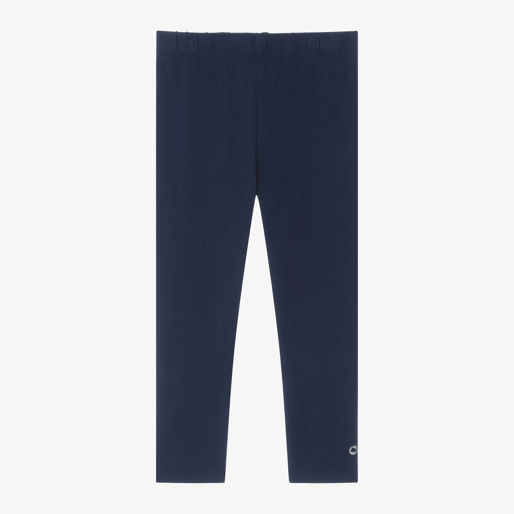 Mayoral-Girls Blue Cotton Leggings | Childrensalon Outlet
