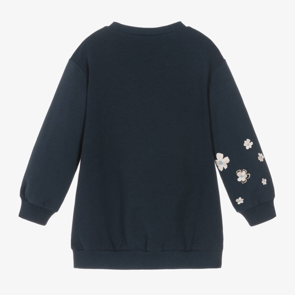 Mayoral-Girls Blue Cotton Sweatshirt Dress | Childrensalon Outlet