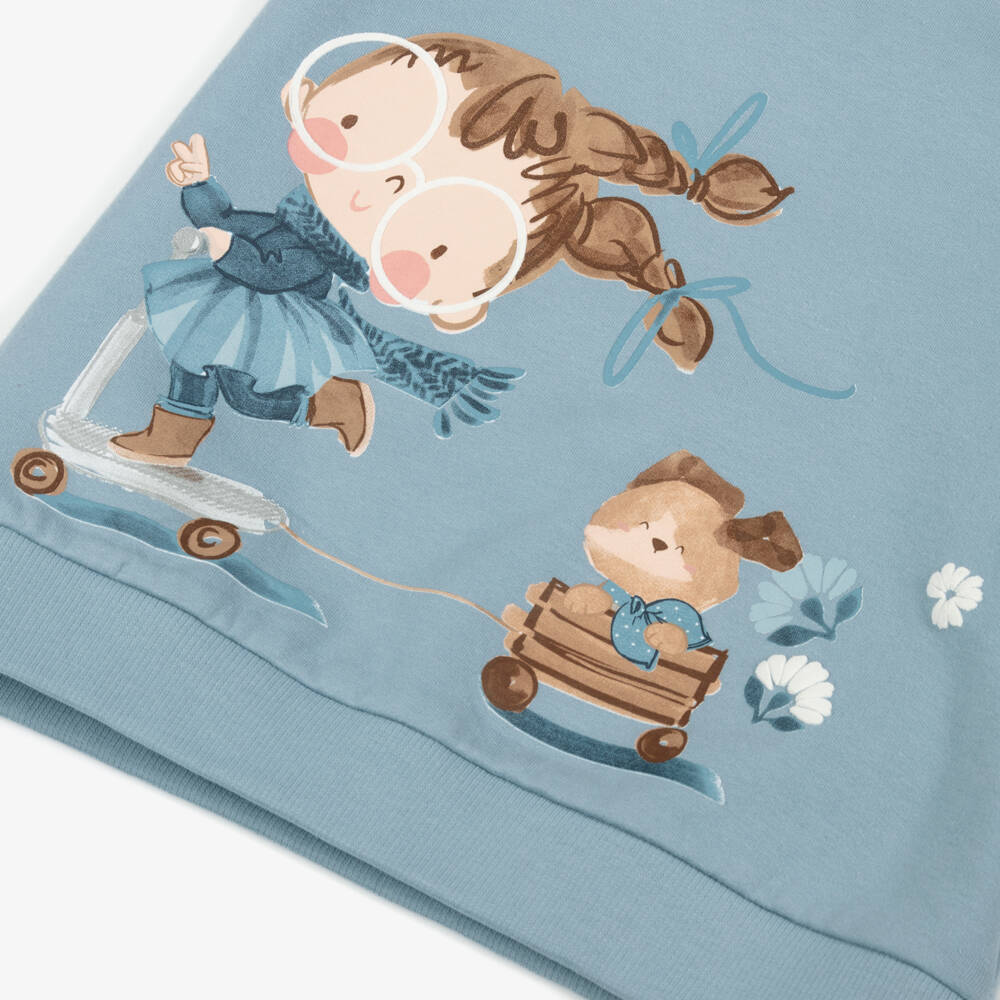 Mayoral-فستان بلوفر أزرق للبنات | Childrensalon Outlet