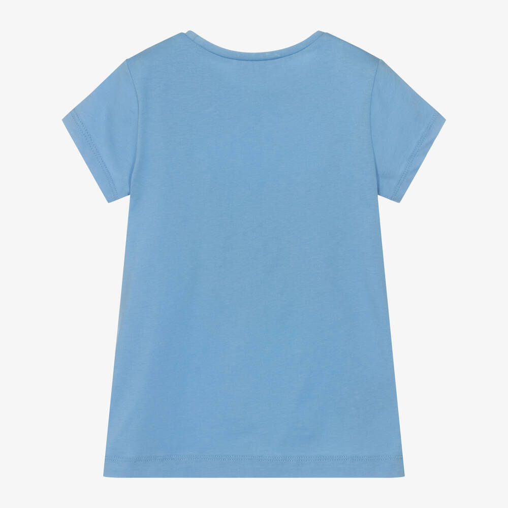 Mayoral-Girls Blue Cotton T-Shirt | Childrensalon Outlet