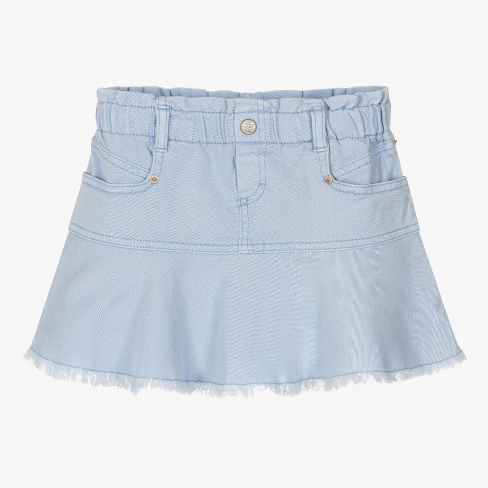 Mayoral - Girls Blue Cotton Twill Skirt | Childrensalon