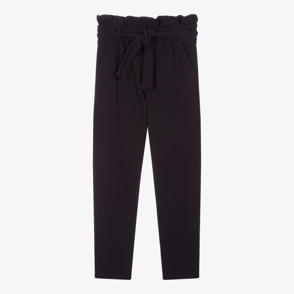 Mayoral - Girls Blue Crêpe Trousers | Childrensalon