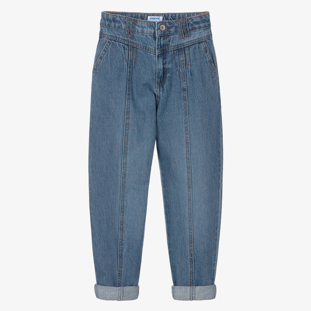 Mayoral - Синие джинсы с высокой талией  | Childrensalon