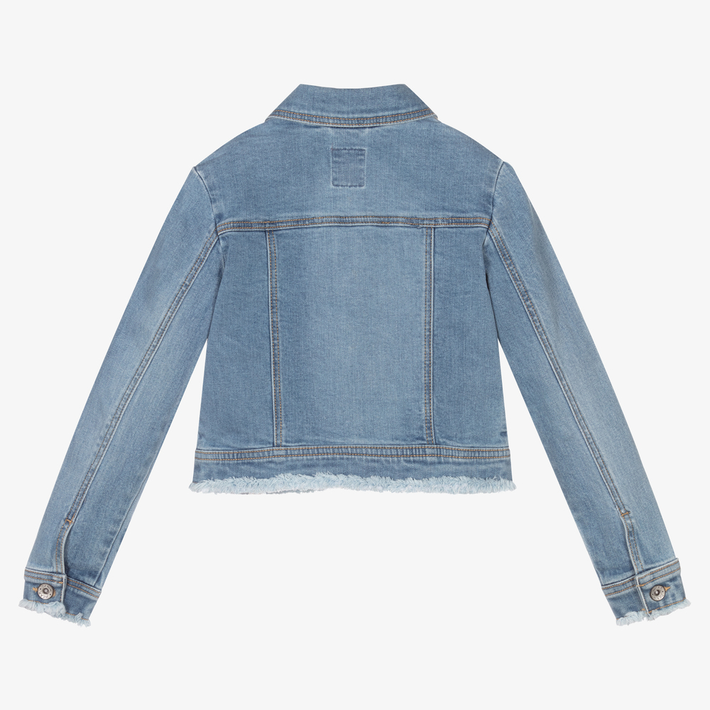 Mayoral-Girls Blue Denim Jacket | Childrensalon Outlet