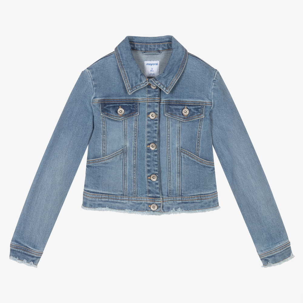 Mayoral - Girls Blue Denim Jacket | Childrensalon