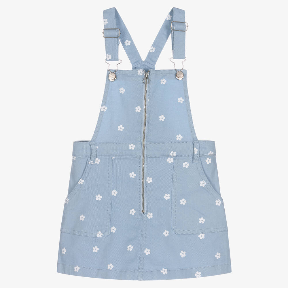 Mayoral - Girls Blue Denim Pinafore Dress | Childrensalon