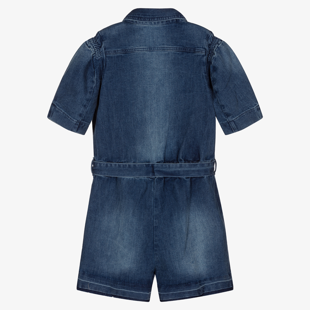 Girls denim playsuit clearance