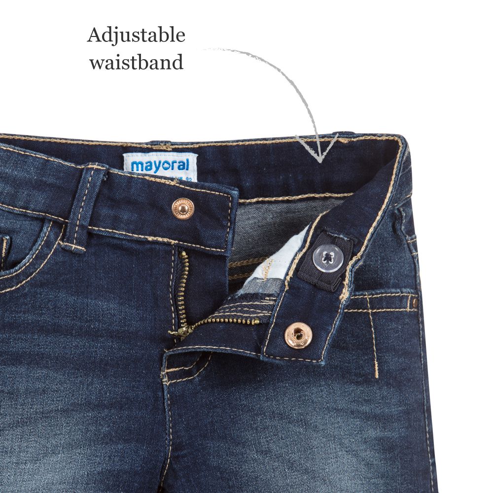 Mayoral-Girls Blue Denim Shorts | Childrensalon Outlet