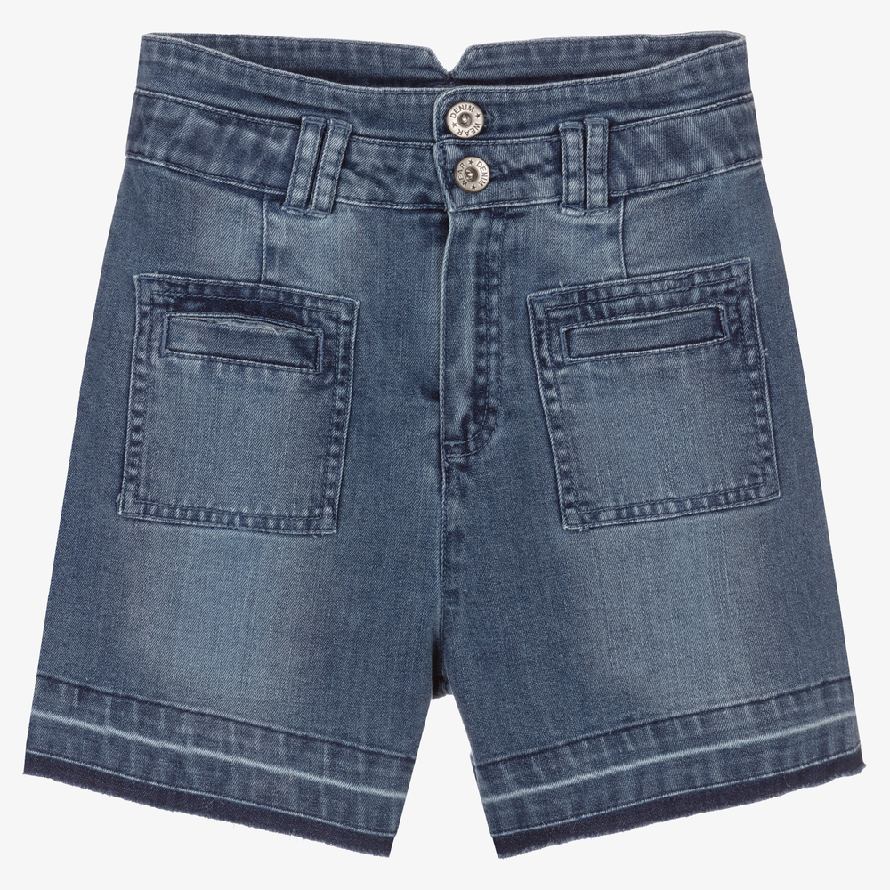 Mayoral - Blaue Jeans-Shorts für Mädchen | Childrensalon