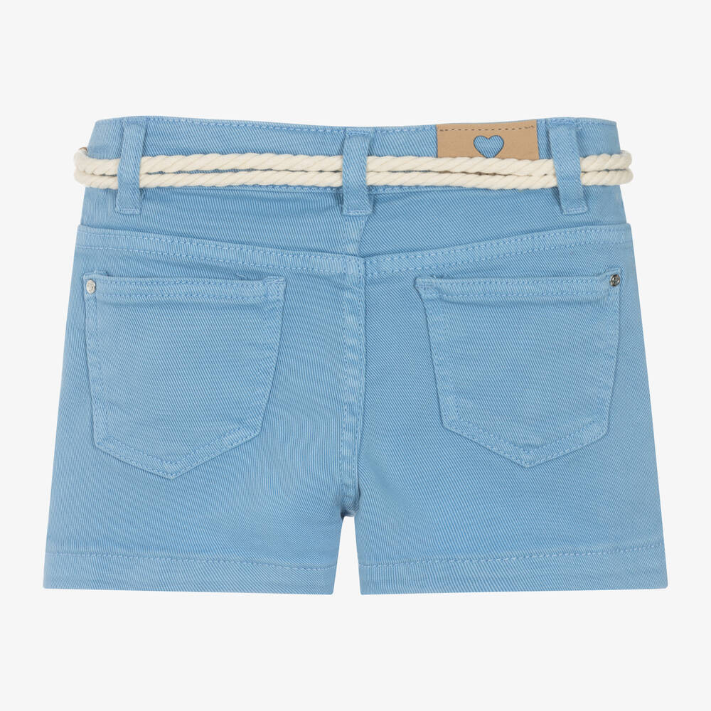 مايورال-شورت قطن دنيم لون أزرق للبنات | Childrensalon Outlet