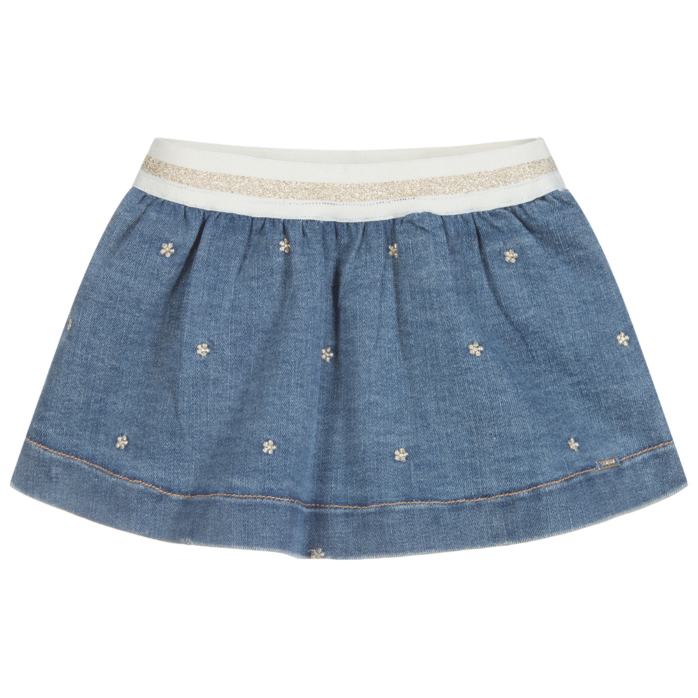 Mayoral - Синяя джинсовая юбка для девочек | Childrensalon