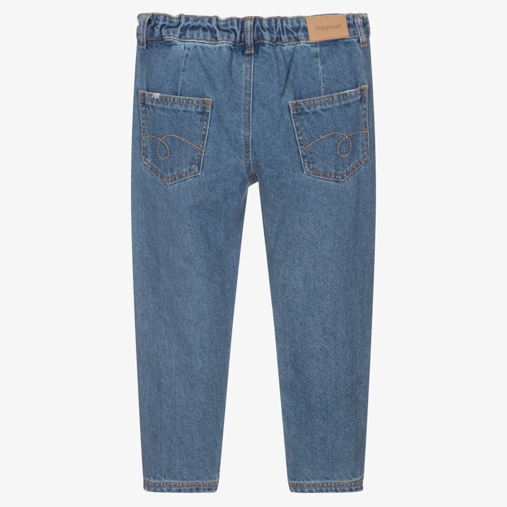 مايورال-جينز سلاوتشي قطن دنيم لون أزرق للبنات | Childrensalon Outlet