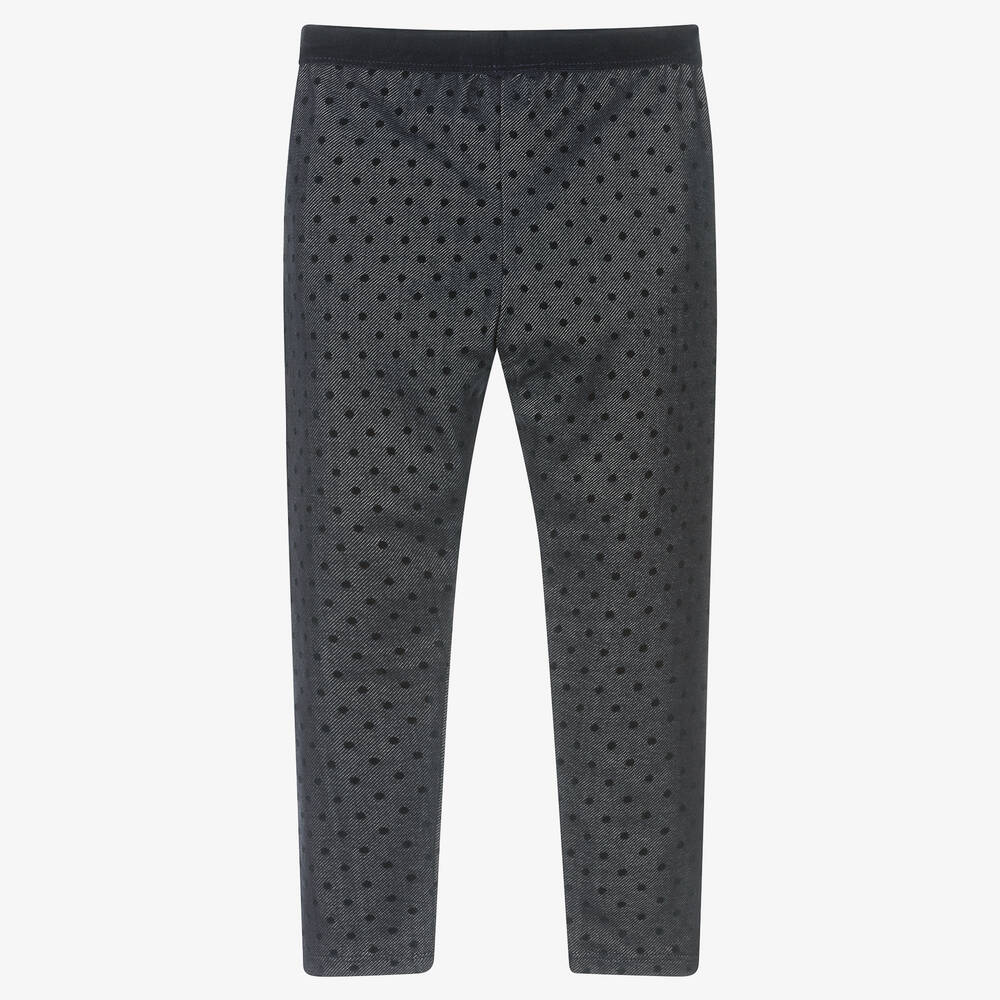 Mayoral-Girls Blue Dotted Leggings | Childrensalon Outlet