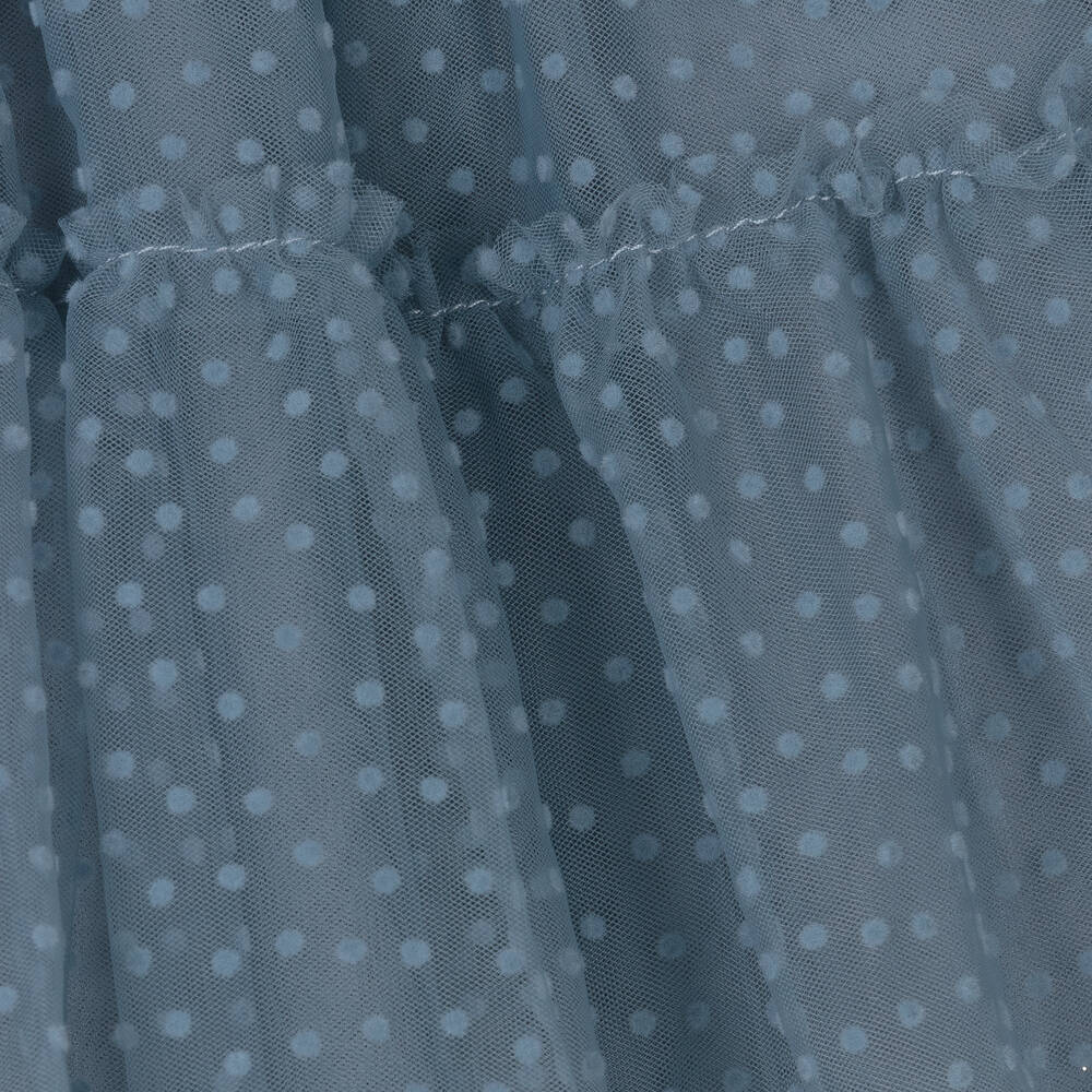 Mayoral-Girls Blue Dotted Tulle Skirt | Childrensalon Outlet